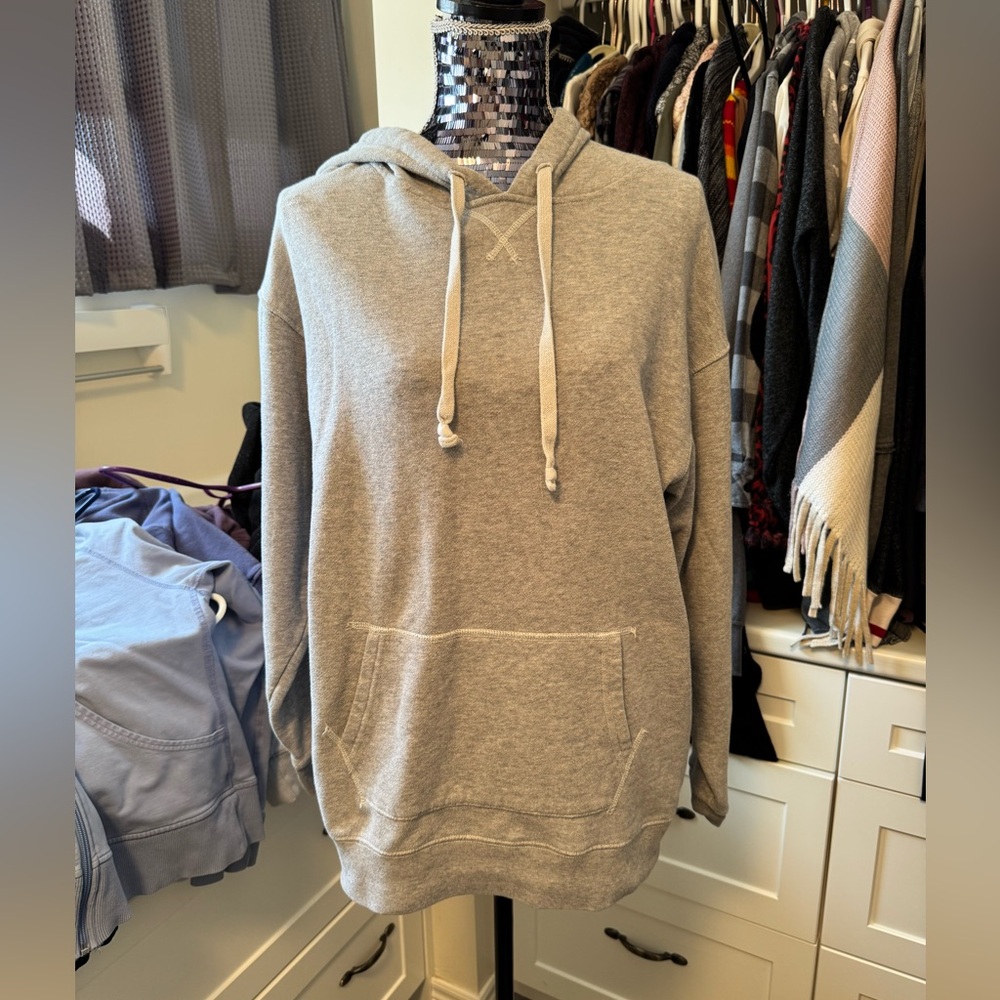 American eagle Gray Hoodie jeggings sweatshirt with Drawstrings M soft comfy
